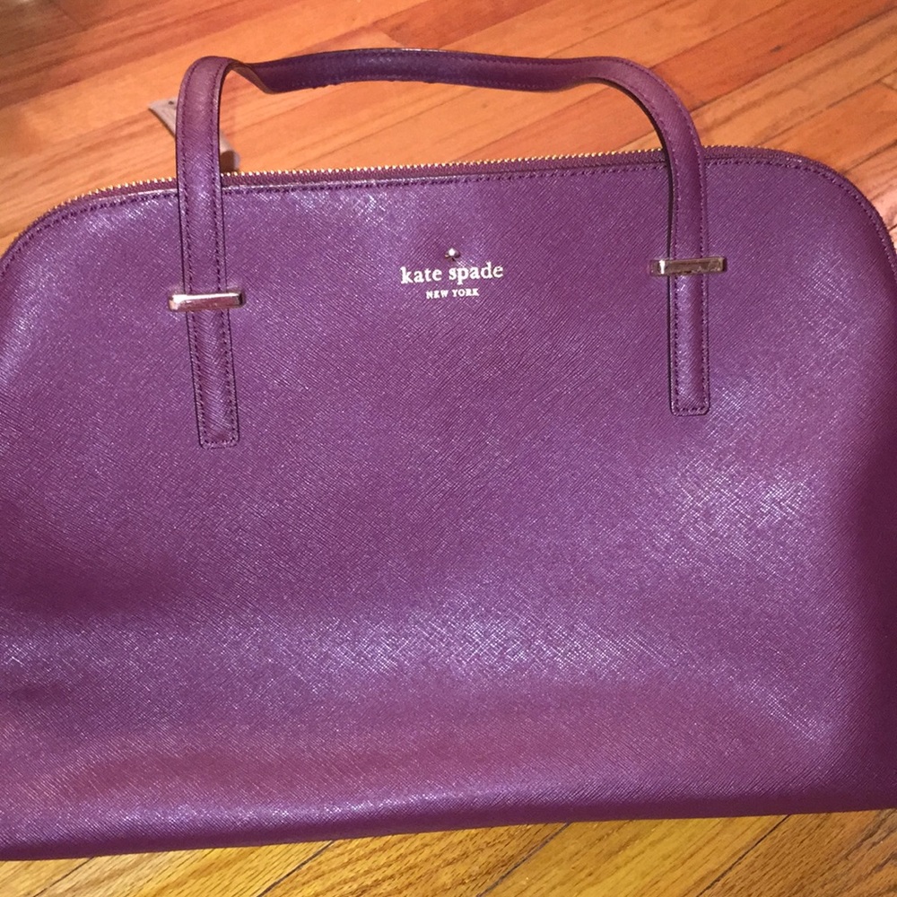 Kate Spade ♠️ Bowling Bag Eggplant /Gold Hardware